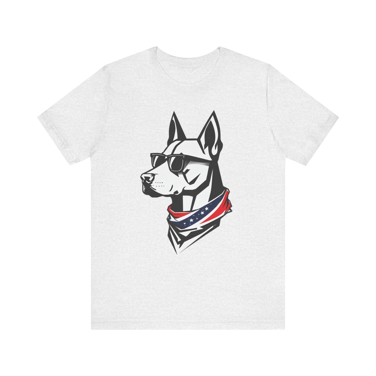 Cool Dog Graphic Unisex Jersey Tee - Patriotic Style